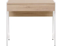 Schreibtisch Heller Holzfarbton / Weis 84 X 48 Cm Carter