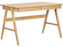Schreibtisch Heller Holzfarbton 120 X 70 Cm 2 Schubladen Sheslay