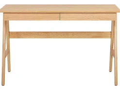 Schreibtisch Heller Holzfarbton 120 X 70 Cm 2 Schubladen Sheslay
