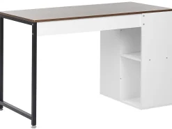 Schreibtisch Weis / Dunkler Holzfarbton 120 X 60 Cm Dese