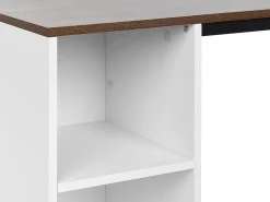 Schreibtisch Weis / Dunkler Holzfarbton 120 X 60 Cm Dese