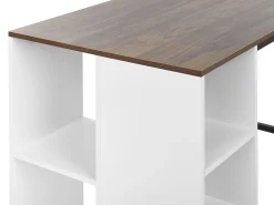 Schreibtisch Weis / Dunkler Holzfarbton 120 X 60 Cm Dese