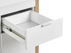 Schreibtisch Weis / Heller Holzfarbton 110 X 50 Cm Schublade Schrank Johnson