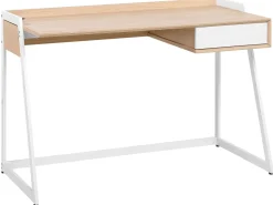 Schreibtisch Weis / Heller Holzfarbton 120 X 60 Cm Quito