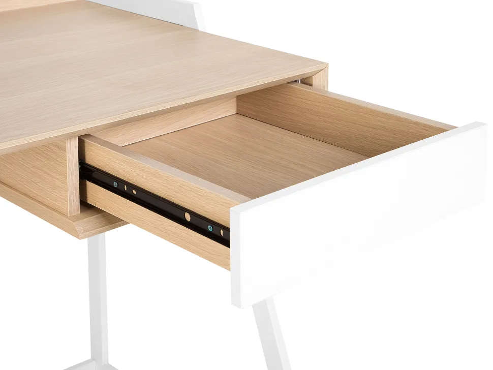 Schreibtisch Weis / Heller Holzfarbton 120 X 60 Cm Quito