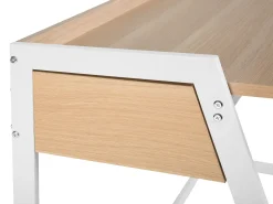 Schreibtisch Weis / Heller Holzfarbton 120 X 60 Cm Quito