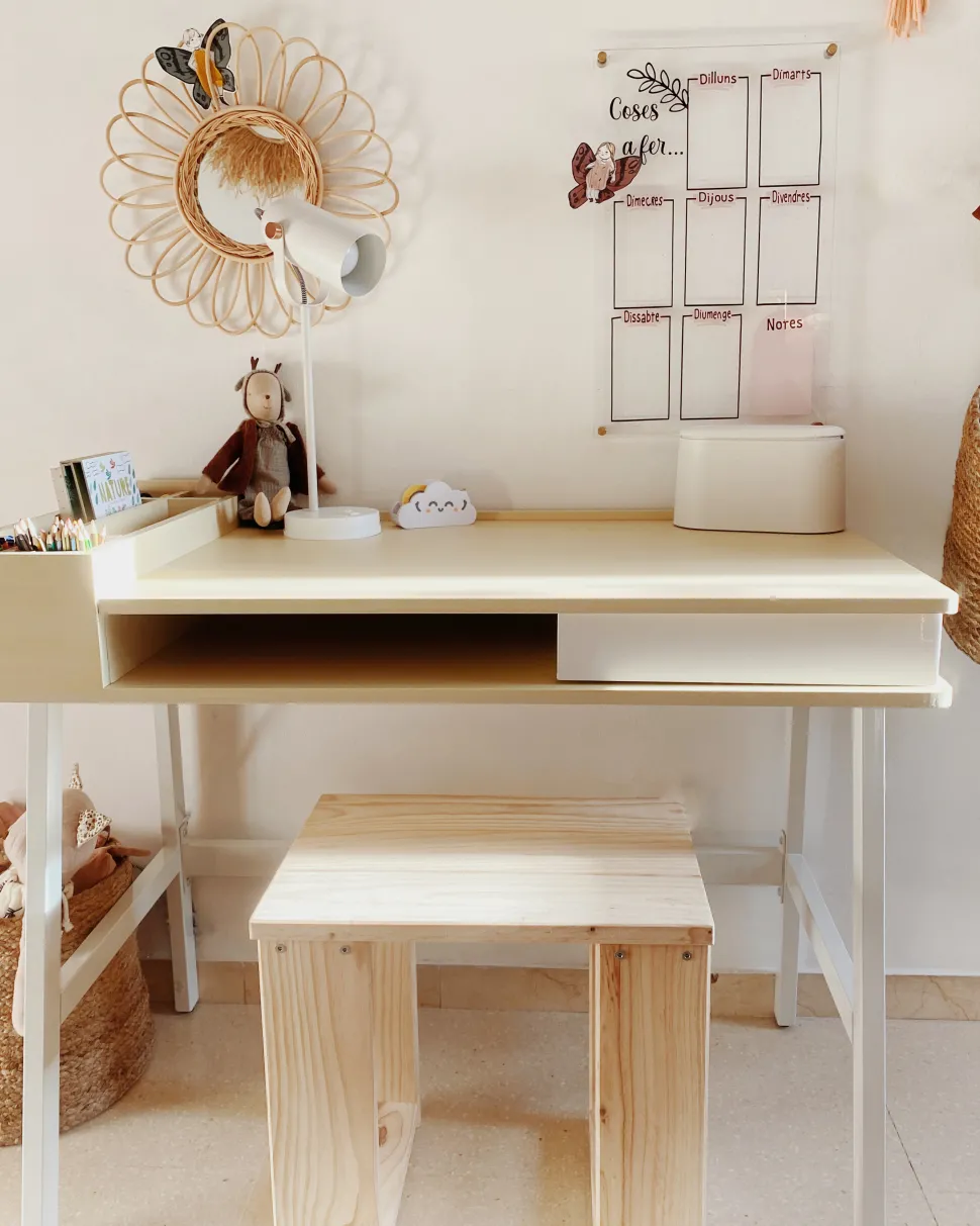 Schreibtisch Weis / Heller Holzfarbton 100 X 55 Cm Paramaribo