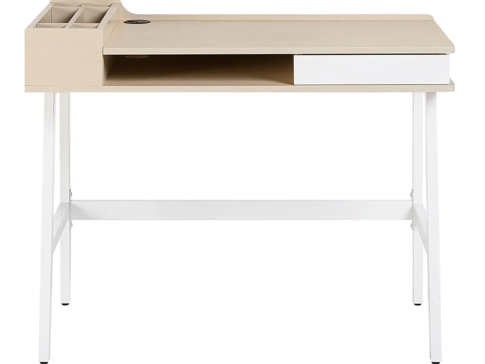 Schreibtisch Weis / Heller Holzfarbton 100 X 55 Cm Paramaribo