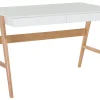 Schreibtisch Weis 120 X 70 Cm 2 Schubladen Sheslay