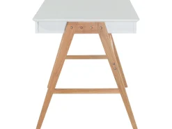 Schreibtisch Weis 120 X 70 Cm 2 Schubladen Sheslay