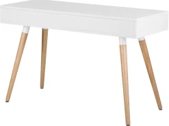 Schreibtisch Weis 120 X 45 Cm 2 Schubladen Frisco