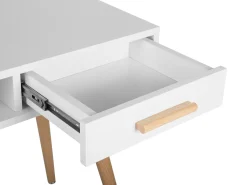 Schreibtisch Weis 120 X 45 Cm 2 Schubladen Frisco