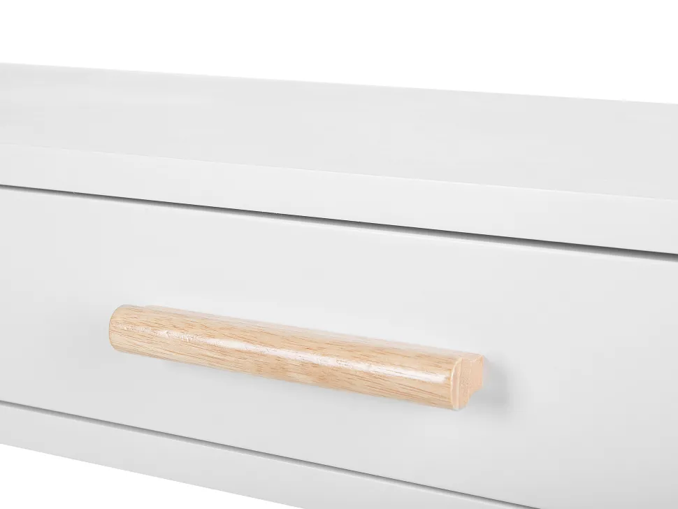 Schreibtisch Weis 120 X 45 Cm 2 Schubladen Frisco