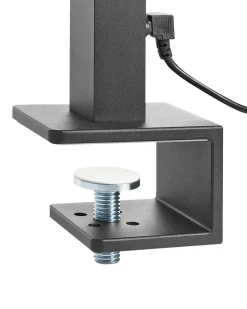Schreibtischlampe Led Metall Schwarz Klemmbar Volans