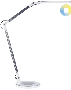 Schreibtischlampe Led Metall Silber 80 Cm Verstellbar Grus