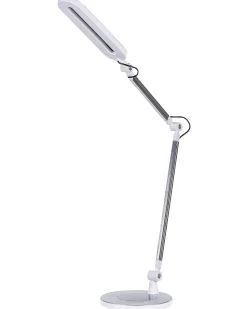 Schreibtischlampe Led Metall Silber 80 Cm Verstellbar Grus