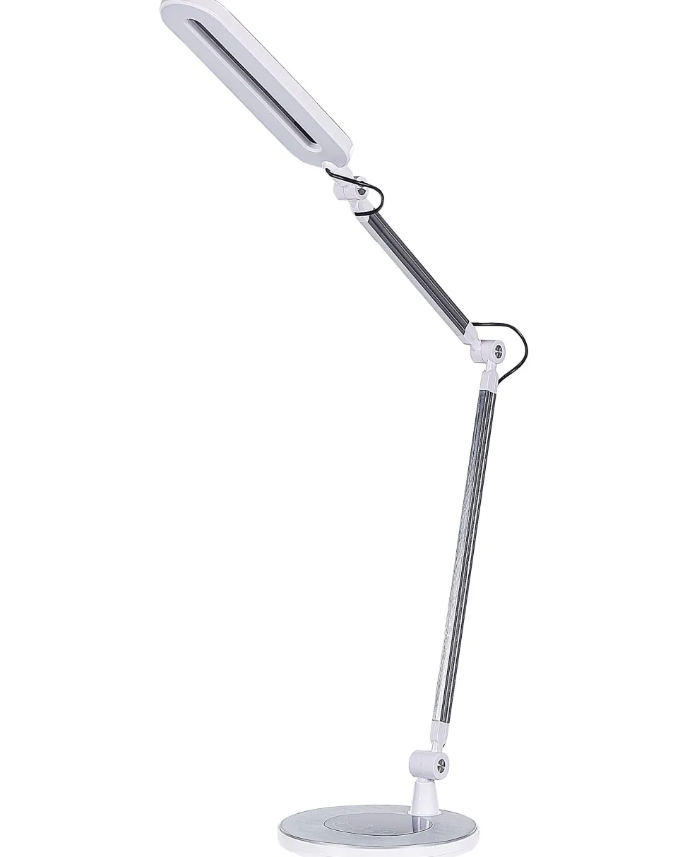 Schreibtischlampe Led Metall Silber 80 Cm Verstellbar Grus