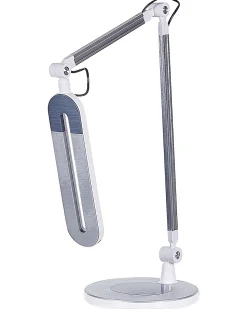 Schreibtischlampe Led Metall Silber 80 Cm Verstellbar Grus