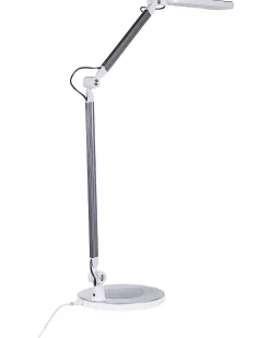 Schreibtischlampe Led Metall Silber 80 Cm Verstellbar Grus