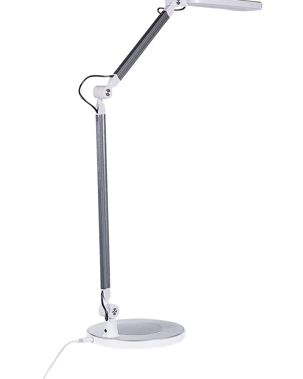 Schreibtischlampe Led Metall Silber 80 Cm Verstellbar Grus
