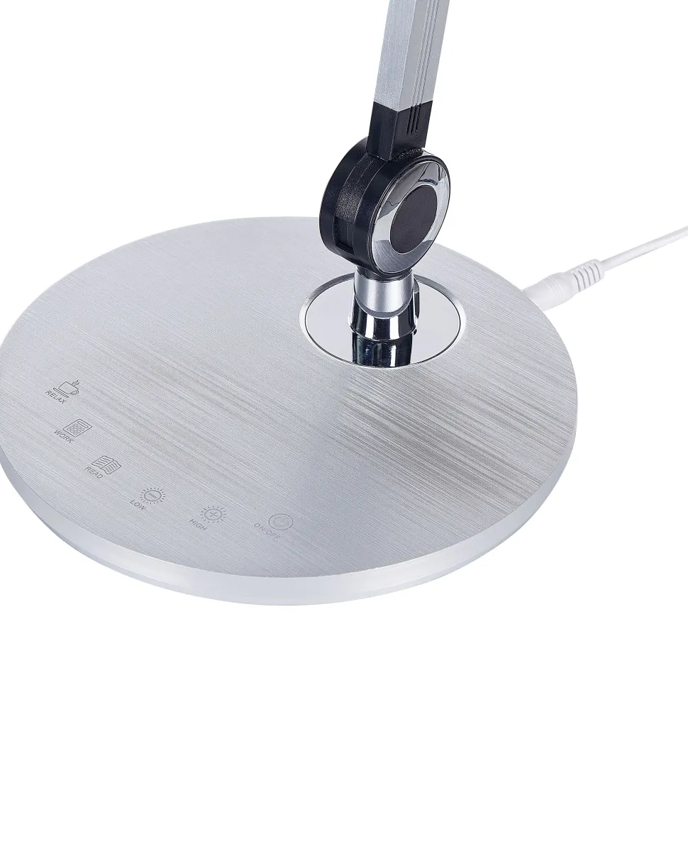 Schreibtischlampe Led Metall Silber 34 Cm Verstellbar Eridanus