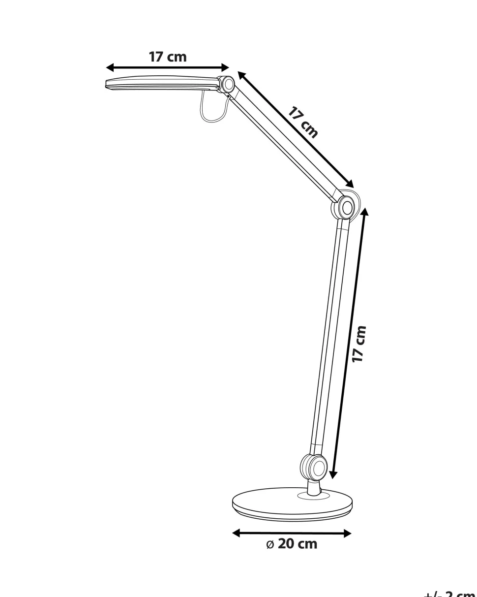 Schreibtischlampe Led Metall Silber 34 Cm Verstellbar Eridanus