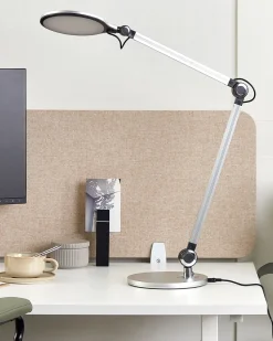 Schreibtischlampe Led Metall Silber 34 Cm Verstellbar Eridanus