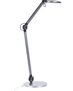 Schreibtischlampe Led Metall Silber 34 Cm Verstellbar Eridanus