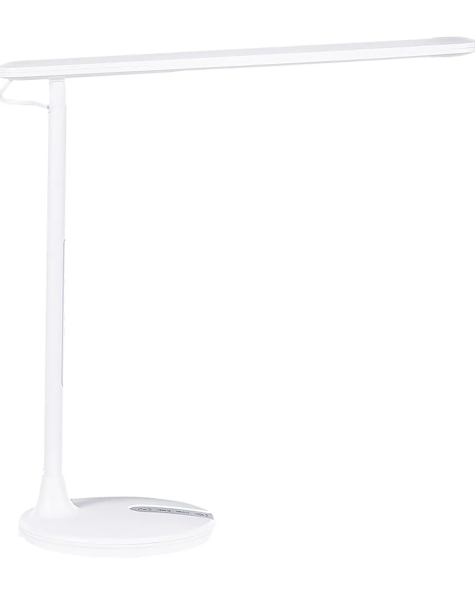 Schreibtischlampe Led Metall Weis 38 Cm Verstellbar Draco