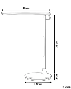Schreibtischlampe Led Metall Weis 38 Cm Verstellbar Draco