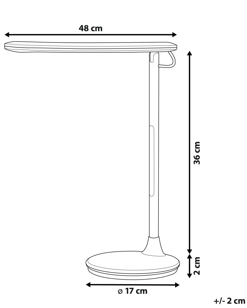 Schreibtischlampe Led Metall Weis 38 Cm Verstellbar Draco