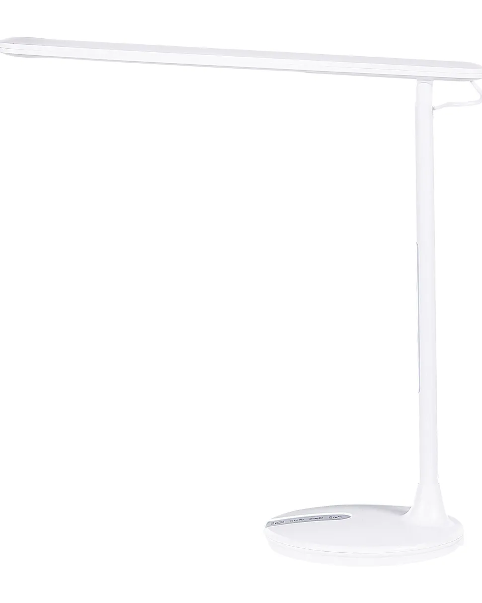 Schreibtischlampe Led Metall Weis 38 Cm Verstellbar Draco