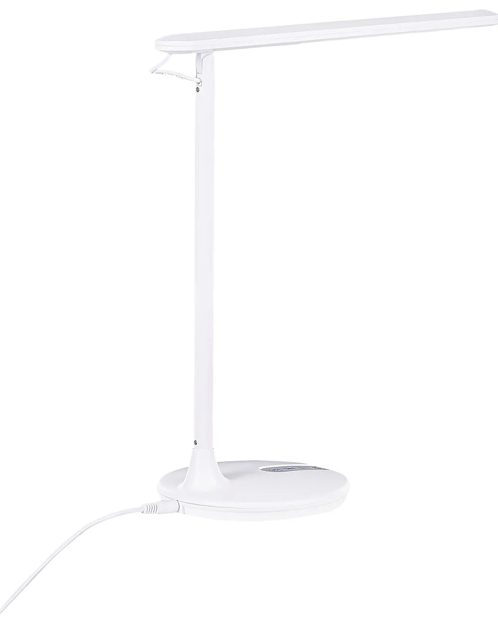 Schreibtischlampe Led Metall Weis 38 Cm Verstellbar Draco