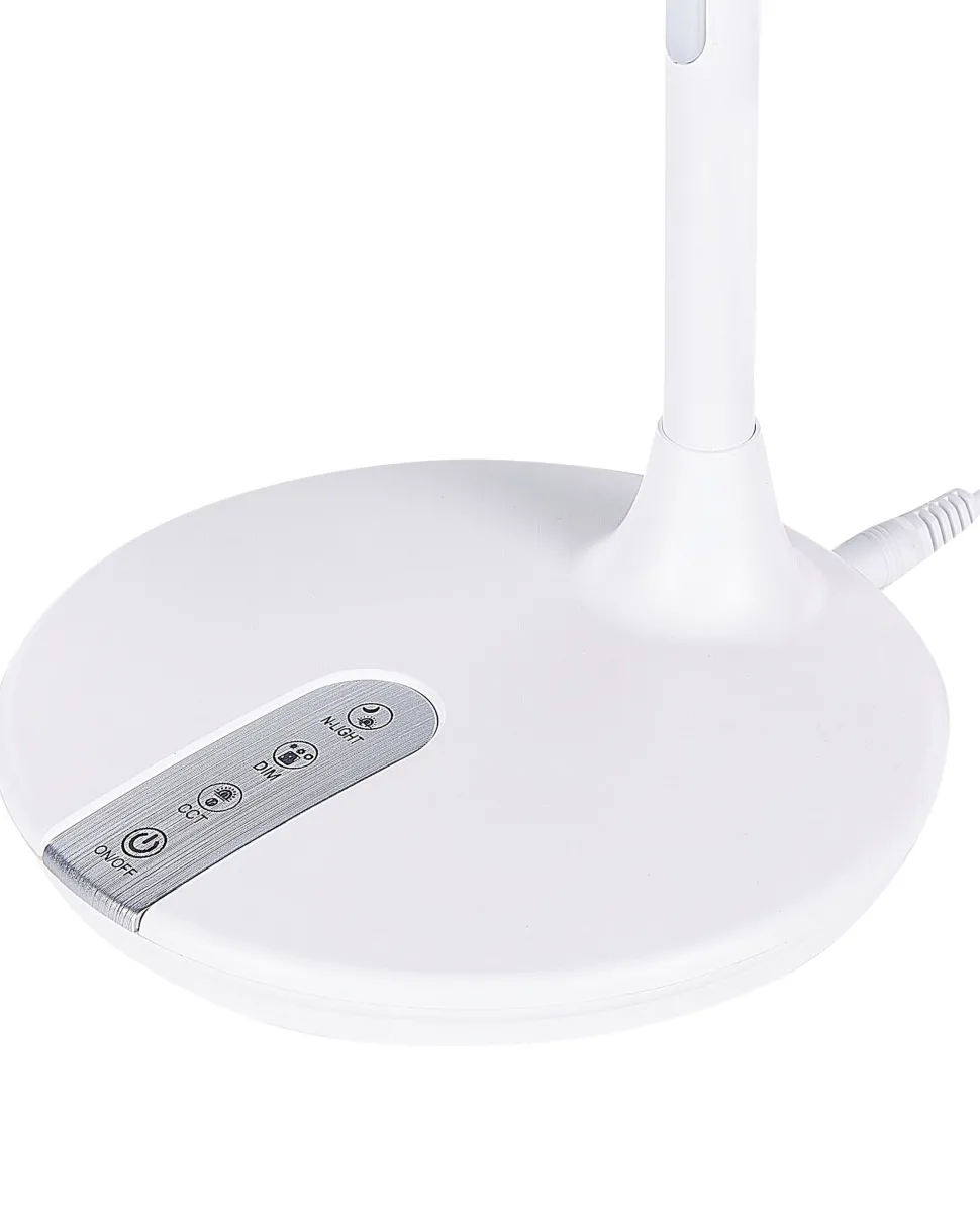 Schreibtischlampe Led Metall Weis 38 Cm Verstellbar Draco