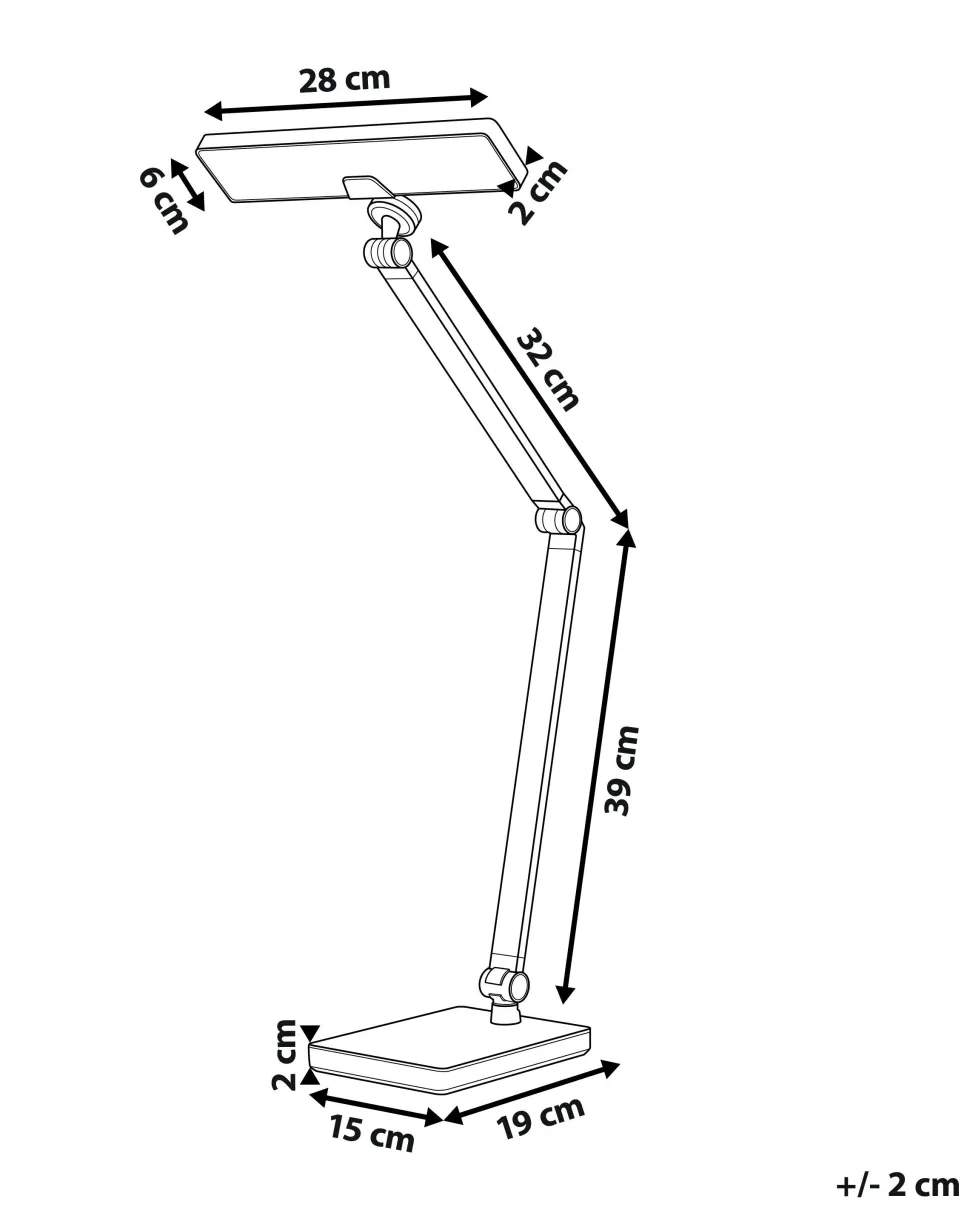 Schreibtischlampe Led Metall Silber 73 Cm Verstellbar Lacerta