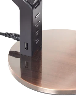 Schreibtischlampe Led Metall Kupfer 40 Cm Verstellbar Mit Usb-Port Chamaeleon