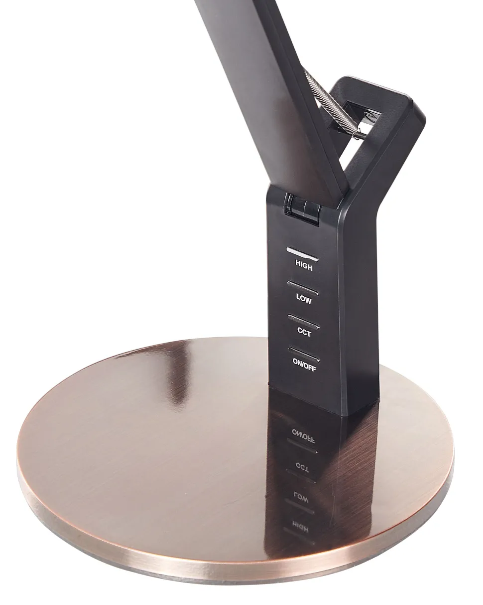 Schreibtischlampe Led Metall Kupfer 40 Cm Verstellbar Mit Usb-Port Chamaeleon