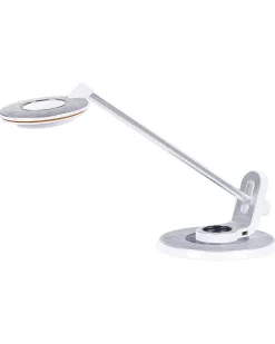 Schreibtischlampe Led Metall Weis / Silber 45 Cm Verstellbar Mit Usb-Port Corvus