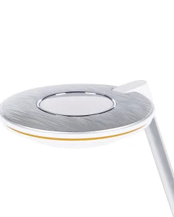 Schreibtischlampe Led Metall Weis / Silber 45 Cm Verstellbar Mit Usb-Port Corvus