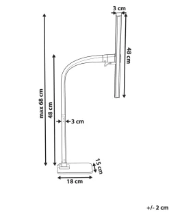 Schreibtischlampe Led Schwarz 48 Cm Rechteckig Verstellbar Kouris