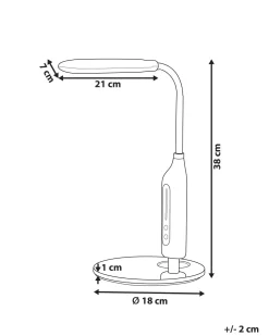 Schreibtischlampe Led Schwarz 38 Cm Verstellbar Cygnus