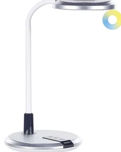 Schreibtischlampe Led Silber / Weis 43 Cm Rund Columba