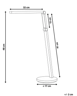 Schreibtischlampe Led Weis Matt 48 Cm Verstellbar Dorado