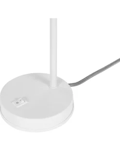 Schreibtischlampe Metall Weis / Kupferfarben Matt 48 Cm Rund Tyria