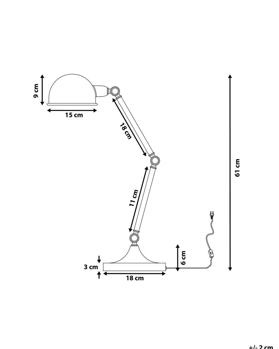 Schreibtischlampe Schneeweis 61 Cm Rund Cabris