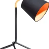 Schreibtischlampe Schwarz 42 Cm Trommelform Mooki