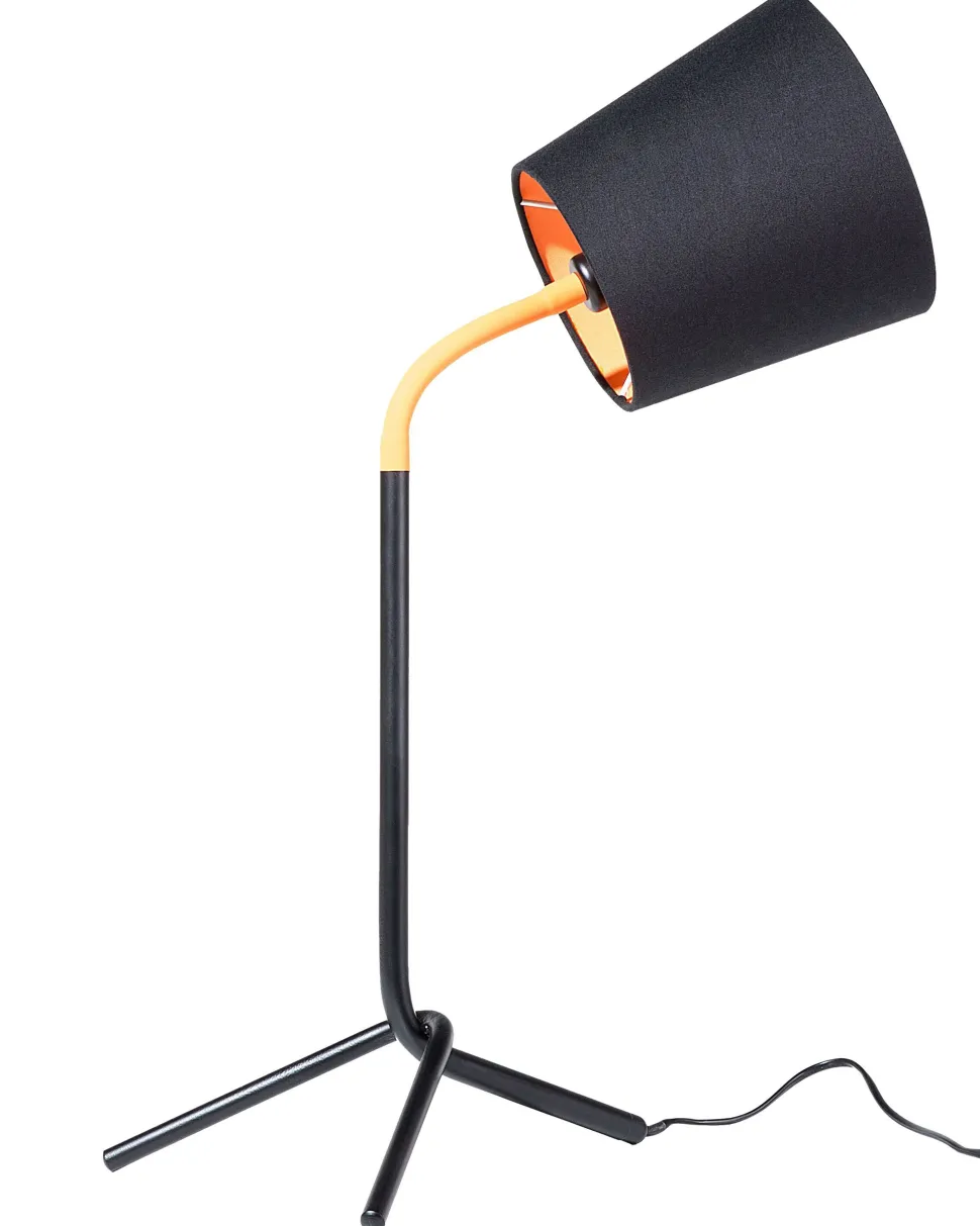 Schreibtischlampe Schwarz 42 Cm Trommelform Mooki