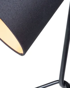 Schreibtischlampe Schwarz 42 Cm Trommelform Mooki
