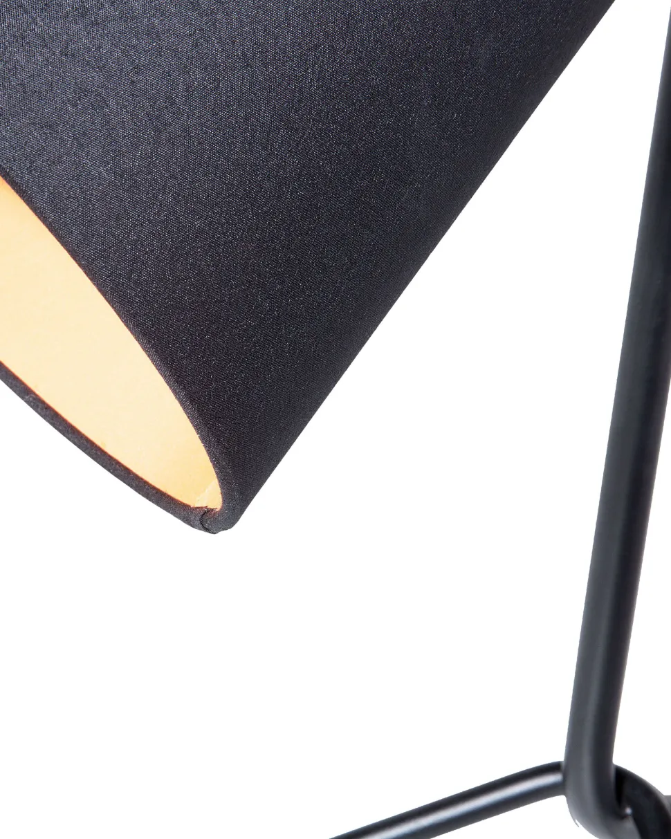 Schreibtischlampe Schwarz 42 Cm Trommelform Mooki