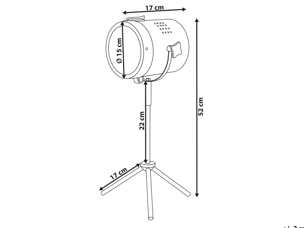 Schreibtischlampe Schwarz 52 Cm Rund Henares